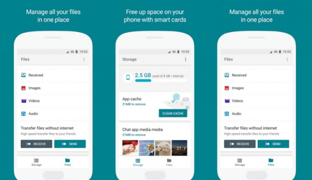Files Go, une nouvelle application de partage des fichiers via le Bluetooth