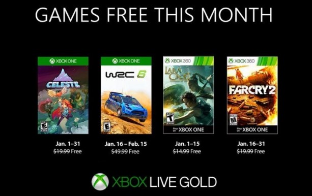 Games With Gold : les jeux gratuits du mois de janvier 2019