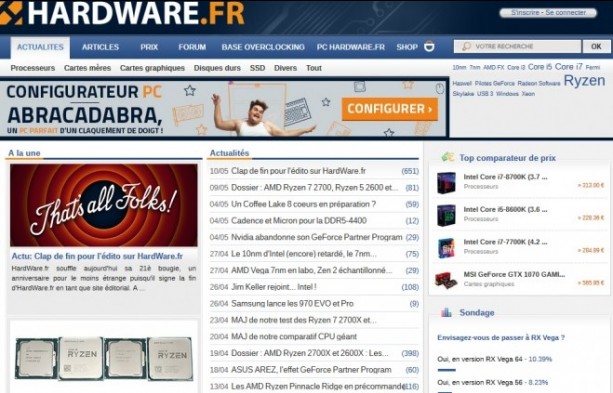 Le site Hardware.fr abandonne son activité éditoriale