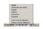 Menu contextuel des dossiers