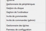 Menu des liens Rapides de Windows 8