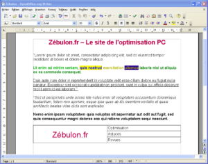 Le traitement de texte OpenOffice.org Writer : un clone de Word