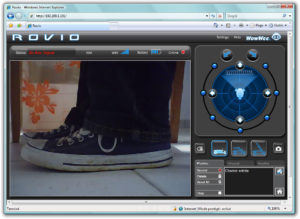 Ecran de contrôle du Rovio