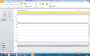 Calendrier d'Outlook 2010
