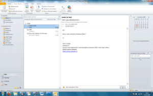 Interface d'Outlook 2010