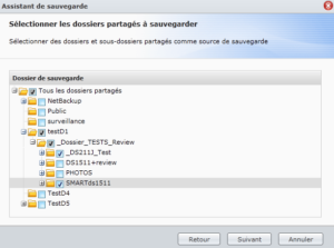 Dossiers partagés à sauvegarder