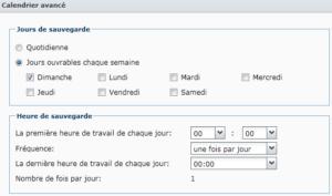 programmation sauvegarde