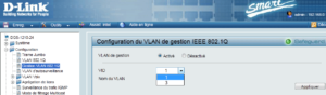 Paramétrage du Vlan de management