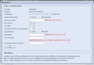 Créer volume iSCSI
