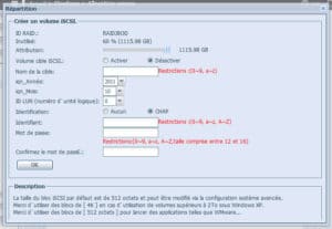 Créer volume iSCSI