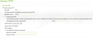 Paramétrage TFTP du TS-879Pro