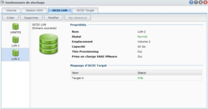 Gestion iSCSI sous DSM 4.0 et DSM4.1