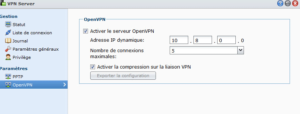 Paramètres OpenVPN