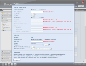 Création d'un volume iSCSI