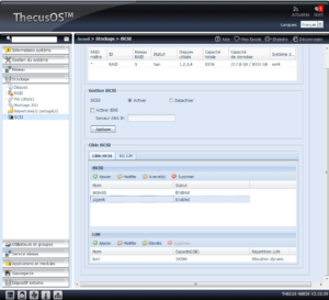 Gestion iSCSI