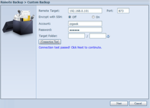 Backup du NAS sur mesure