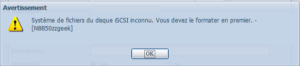 Unité iSCSI inconue