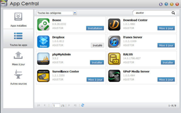 Applications NAS ASUSTOR