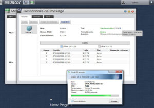 Transfert de fichier avec RAID5 en construction