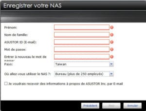 Obtenir un ID ASUSTOR valide