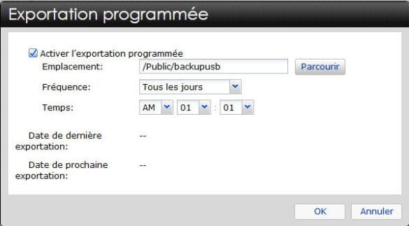 Programmation sauvegarde système