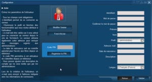 Création d'un compte utilisateur