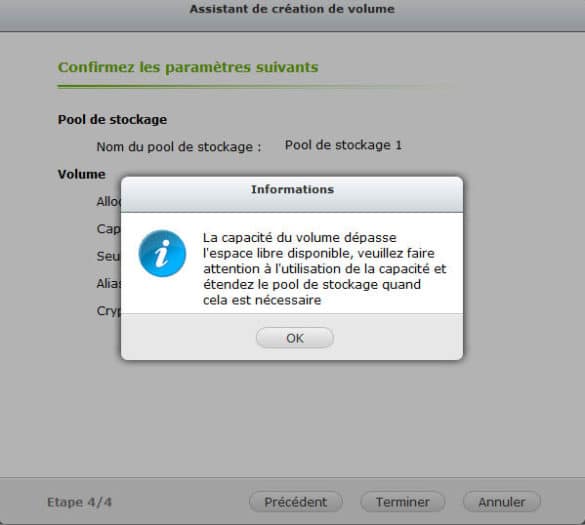 Sur-allocation espace