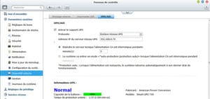 Le TS-670 est informé par le réseau de l'état du courant électrique