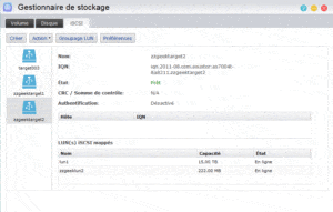 Gestionnaire de stockage iSCSI