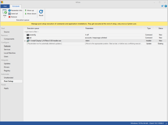 ajout d'applications