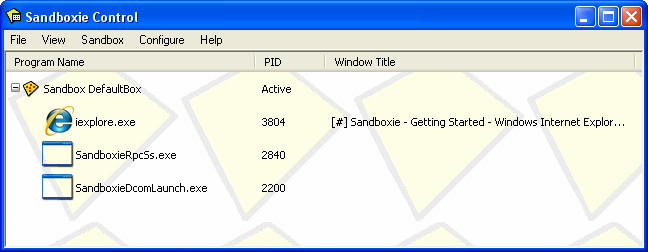 Sandboxie Control