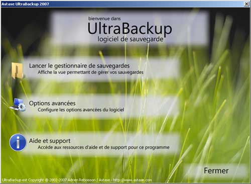 Sauvegardez votre PC avec UltraBackup