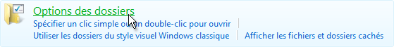Options des dossiers