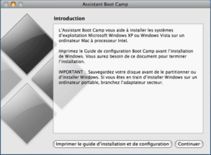 Assistant d'installation de Boot Camp