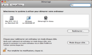 Démarrage de Windows sur Mac