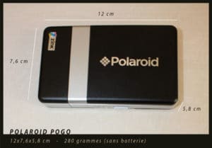 Dimensions du Polaroid Pogo