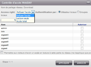 Permissions WebDav