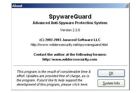 Installation SpywareGuard