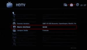 Menu HDTV
