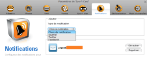 Paramétrage des notifications