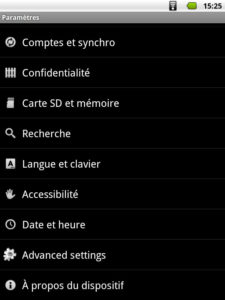 Paramètres