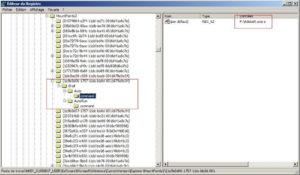 Infection Abober.exe dans regedit