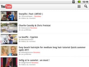 Accueil YouTube