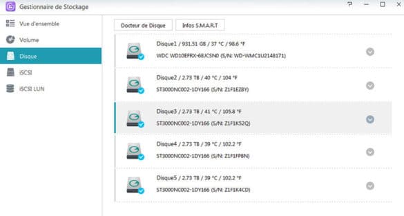 Informations disques ADM 3.0
