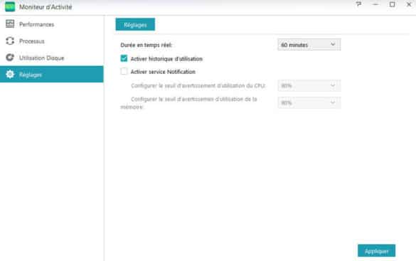 Personnalisation paramétrage