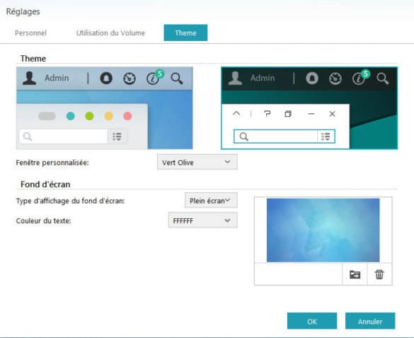 Personnalisation du thème ADM 3