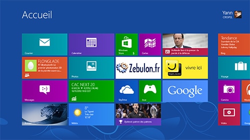 Ecran démarrer de Windows 8