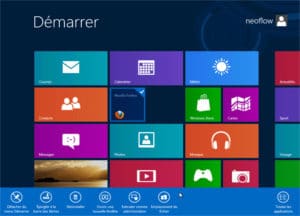 Ecran Démarrer de Windows 8