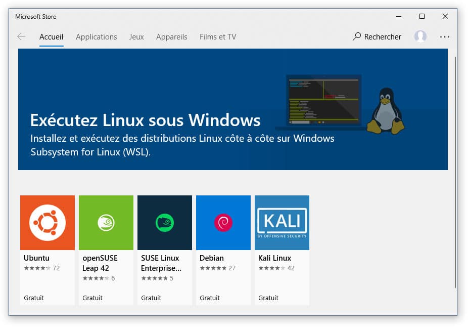 Exécuter Linux sous Windows