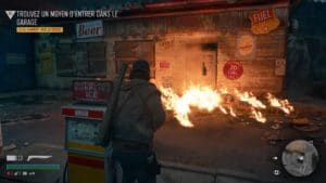 Trouver un moyen d'entrer dans le garage...